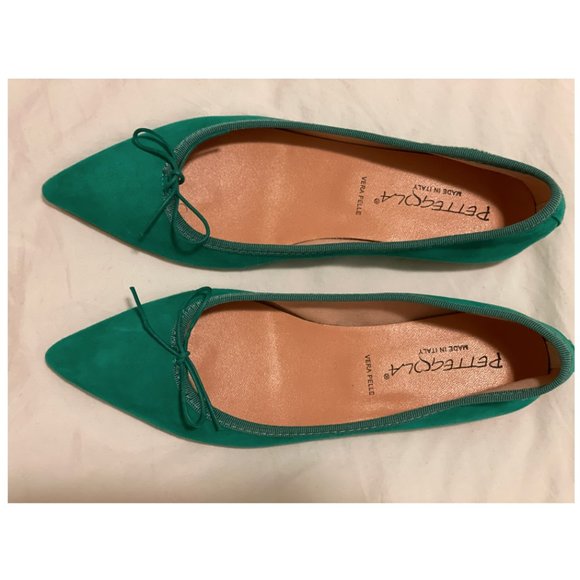 Pettegola Turquoise Suede Ballerina - NEW - Picture 4 of 4